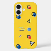 Jaune Memphis Monogramme Coque-Mate coque iphone (Verso)