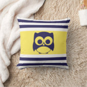 Jaune mignon de bleu marine du coussin | de hibou (Couverture)