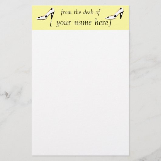 Jaune mignon de conception de papeterie d'amant de (Devant)