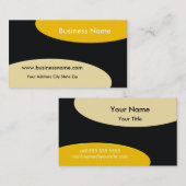 Jaune moderne de ~ de carte de visite sur le noir (Devant / Derrière)