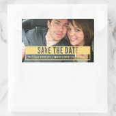 Jaune moderne découpe Enregistrer les stickers Dat (Sac)