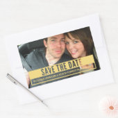 Jaune moderne découpe Enregistrer les stickers Dat (Enveloppe)