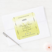 Jaune moderne Étiquette Bijoux Monogramme Logo (Enveloppe)