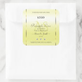 Jaune moderne Étiquette Bijoux Monogramme Logo (Sac)