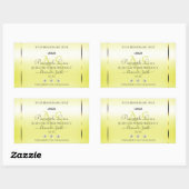 Jaune moderne Étiquette Bijoux Monogramme Logo (Feuille)