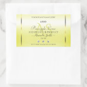 Jaune moderne Étiquette Bijoux Monogramme Logo (Sac)