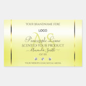 Jaune moderne Étiquette Bijoux Monogramme Logo (Devant)