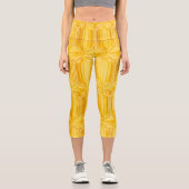 Jaune motif de diamant capri leggings (Recto)