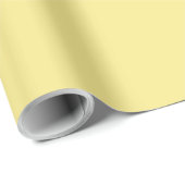 Jaune Moutarde Pâle ? Papier Cadeau (Coin rond)