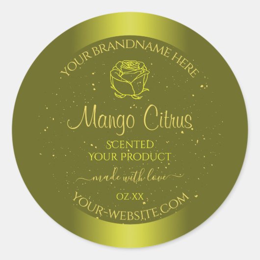 Jaune moutarde produit Étiquette Parties scintilla (Devant)