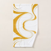 Jaune Moutarde Vibrant Vague Abstraite Été (Serviette à main)