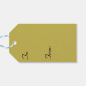 Jaune n°3, Étiquette cadeau jaune foncé (Dos Horizontal)