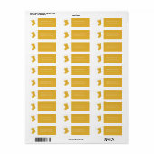 Jaune Noël Stocker Étiquettes de adresse de vacanc (Feuille entière)