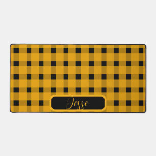 Jaune noir En vichy Motif