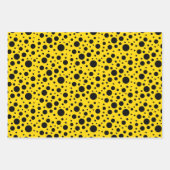 Jaune/Noir Motif enveloppant papier ensemble (Devant 3)