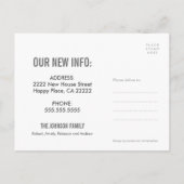 Jaune Nous Avons Déménagé Maisons Carte postale (Dos)