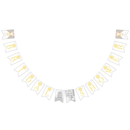 Jaune nuptiale douche photo drapeaux de faisceau (Tout)