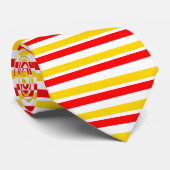 Jaune-Or et cravate Horizontal-Rayée rouge (Roulé)
