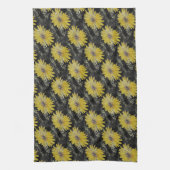 Jaune, or et noir, Gerber Daisy serviette de cuisi (Vertical)