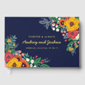 Jaune or Floral Marine Boho Mariage or (Recto)