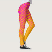 Jaune Orange à rose Gradient Leggings Motifs (Droite)