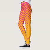 Jaune Orange à rose Gradient Leggings Motifs (Gauche)