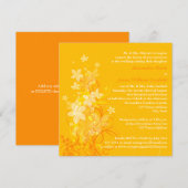 Jaune, orange, blanc Faire-part de mariage Floral (Devant / Derrière)