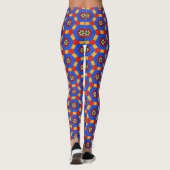 Jaune, orange et bleus Leggings (Dos)