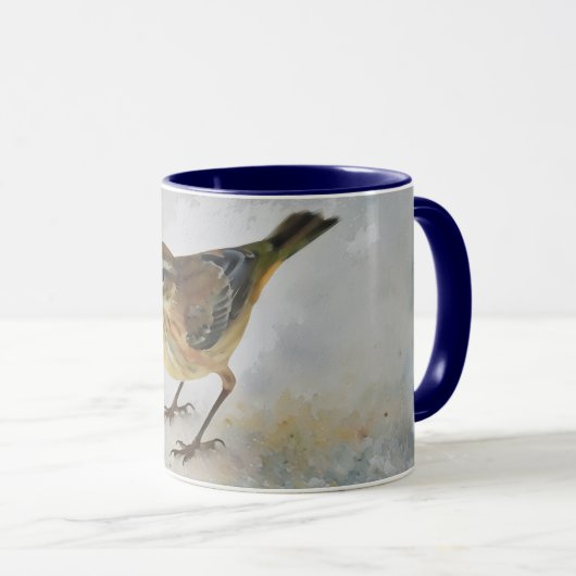 Jaune Paruline Oiseau Bahamas Art Mug Cup (Devant droit)
