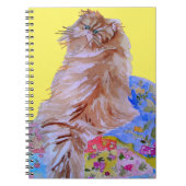 Jaune Patchwork Quilt Fluffy Chats Carnet (Devant)