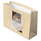 Jaune Photo Fête des Mères Grand sac cadeau (Dos Angle)