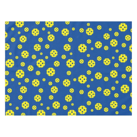 Jaune pickleball motif nappe design d'impression (Devant (Horizontal))