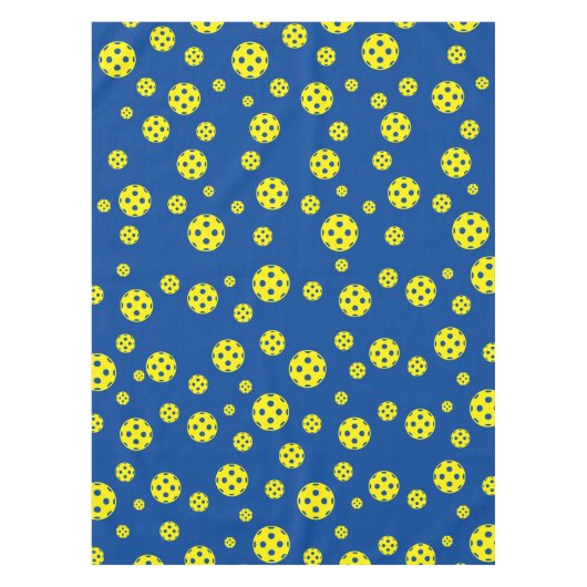 Jaune pickleball motif nappe design d'impression (Devant)