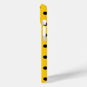 Jaune, Pois noirs, coque iphone Fleur marguerite (Verso / Gauche)