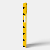 Jaune, Pois noirs, coque iphone Fleur marguerite (Verso / Droite)