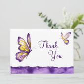 Jaune pourpre de cartes de Merci de papillon (Debout devant)