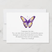 Jaune pourpre de cartes de Merci de papillon (Dos)