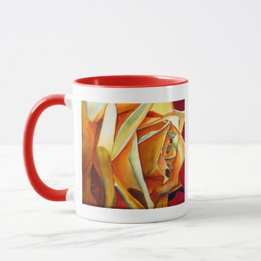 Jaune Rose Art Joyeux Mug Fête des Mères (Gauche)