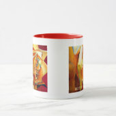 Jaune Rose Art Joyeux Mug Fête des Mères (Centre)