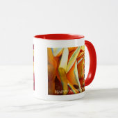 Jaune Rose Art Joyeux Mug Fête des Mères (Devant droit)