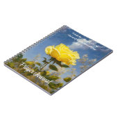 Jaune Rose Art Prière Bible Verse Journal (Côté gauche)