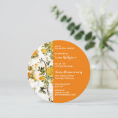 Jaune Rose Jaune Invitation de la douche nuptiale (Debout devant)