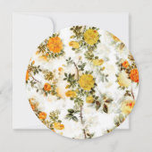 Jaune Rose Jaune Invitation de la douche nuptiale (Dos)