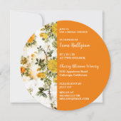 Jaune Rose Jaune Invitation de la douche nuptiale (Devant)