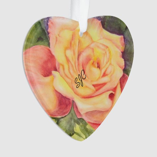 JAUNE ROSE VALENTINE ORNAMENT (devant)
