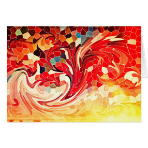 Jaune rouge ardent de Firebirds en verre souillé