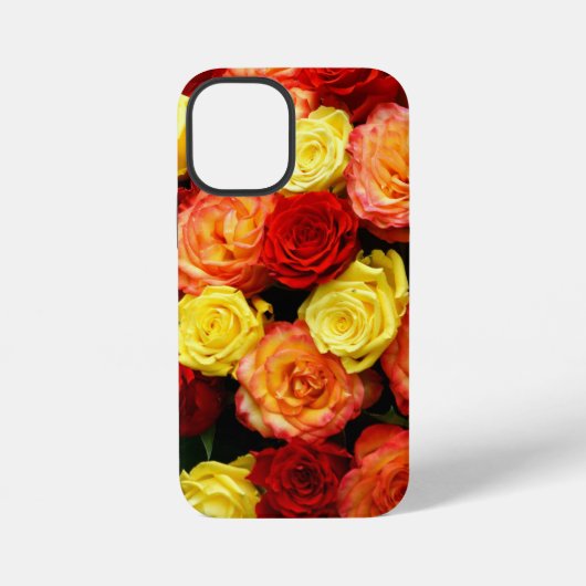Jaune rouge orange Rose iPhone 12 Mini Coque (Verso)