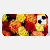 Jaune rouge orange Rose iPhone 14 Coque (Verso (horizontal))