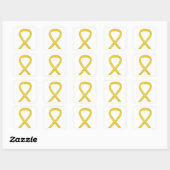 Jaune Sensibilisation Ruban Art Autocollants perso (Feuille)