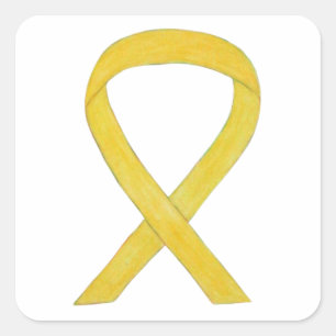 Jaune Sensibilisation Ruban Art Autocollants perso